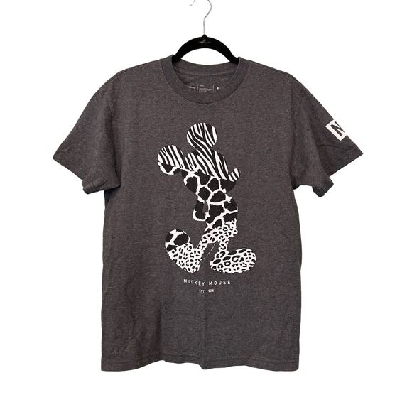 Disney X Neff T-Shirt Mens M Medium Gray Mickey Mouse Crew Neck Short Sleeve - Picture 1 of 7